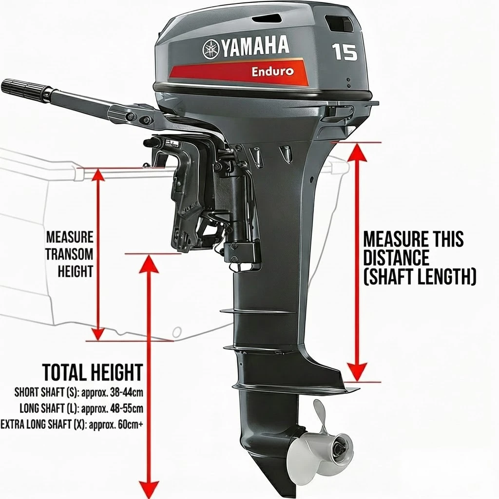 outboard motor shaft measure