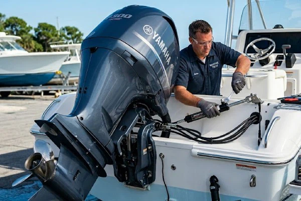 Install A Steering System On An Outboard Motor Install A Steering System On An Outboard Motor