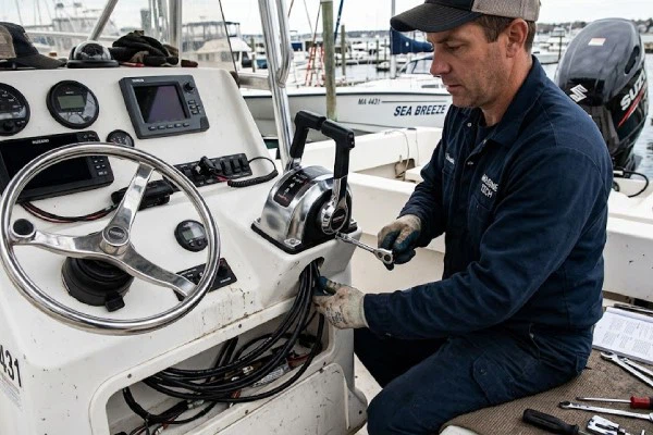 Install Outboard Motor Controls Throttle Shift Install Outboard Motor Controls Throttle Shift