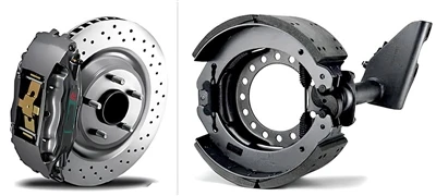 What type of brakes are used in trucks?